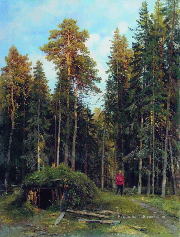 soirée 1892 paysage classique Ivan Ivanovich Peintures à l'huile